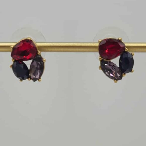 J Crew Colorful Cluster Stud Earrings - Picture 3 of 8